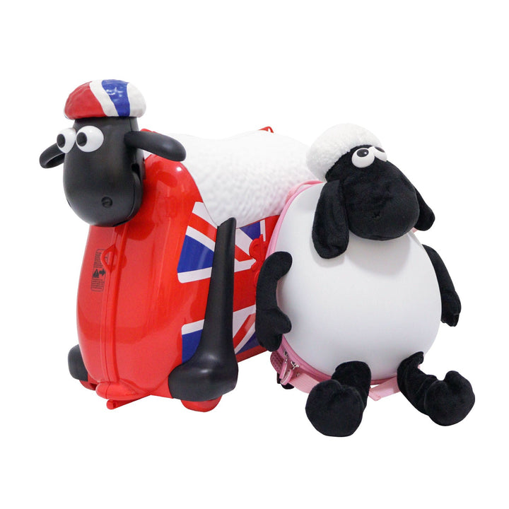 Shaun the Sheep Kids' Ride-on Suitcase & Monchi Backpack Combo（Pink） - Fansheep