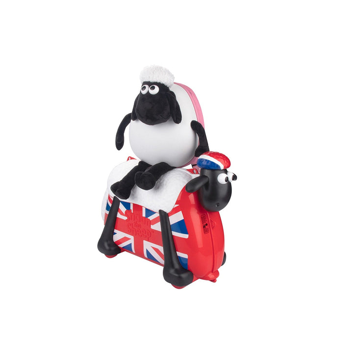 Shaun the Sheep Kids' Ride-on Suitcase & Monchi Backpack Combo（Pink） - Fansheep