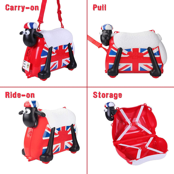 Shaun the Sheep Kids' Ride-on Suitcase & Monchi Backpack Combo（British） - Fansheep