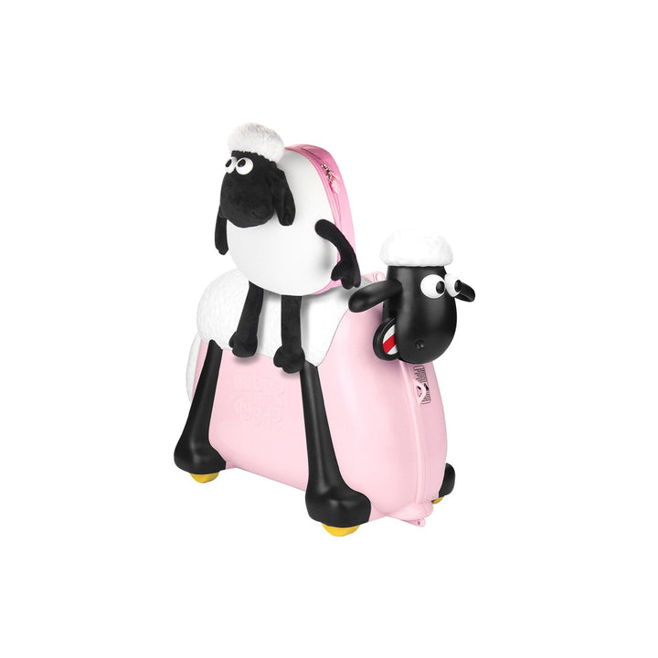 Shaun the Sheep Kids' Ride-on Suitcase & Monchi Backpack Combo（Pink） - Fansheep