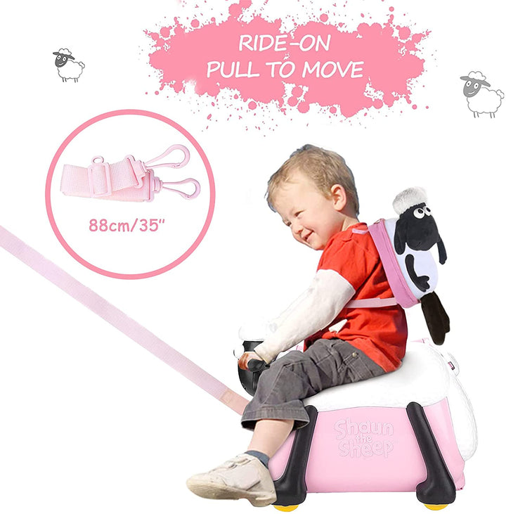 Shaun the Sheep Kids' Ride-on Suitcase & Monchi Backpack Combo（British） - Fansheep